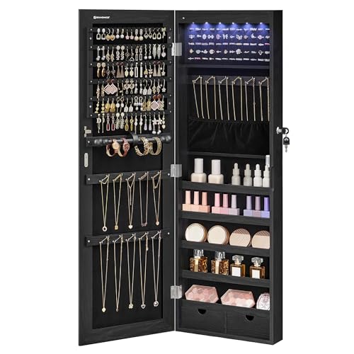 Wall-Mounted Jewelry Cabinet - Ink Black