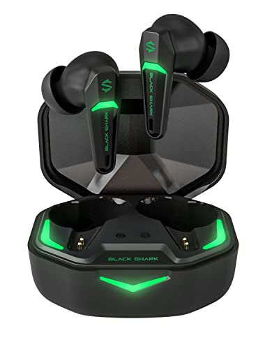 Black Shark Wireless Earbuds Bluetooth Earbuds with 45ms Ultra-Low Latency, Gaming Earbuds with Bluetooth 5.2, Dual Modes, 10mm Driver, 35H Play Time, IPX4 Waterproof, Built-in Mic - Lucifer T1 - T1