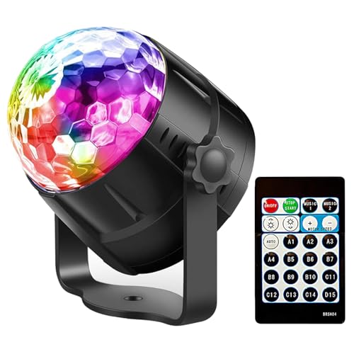 Disco Ball LED Light, RBG Disco Lights, Sound Activated Party Lights,Dance Lights for Home Room Dance Parties Birthday DJ Bar Karaoke Halloween Xmas Wedding Show Club Pub with Remote (15mode) - 15mode
