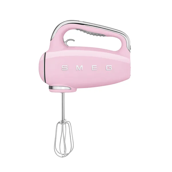 Smeg HMF01PKUK Retro Style Mixer, Turbo Function, 3 accessories, 250W, Pink