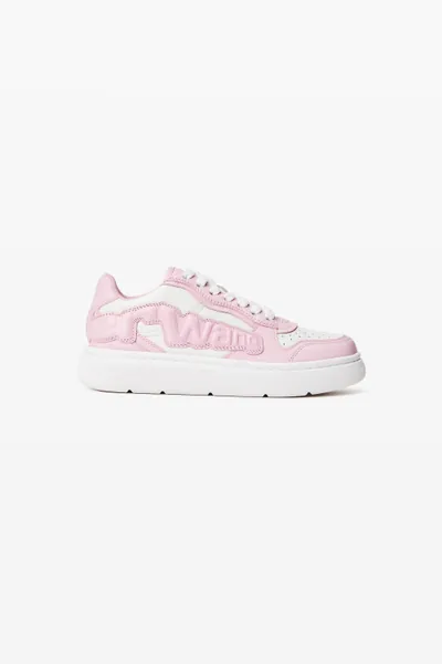 Puff Pebble Leather Sneaker With Logo