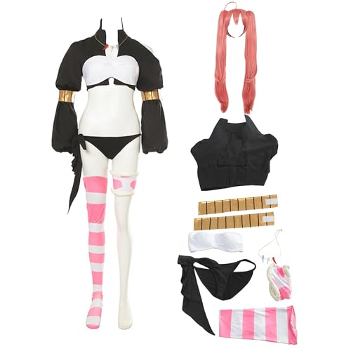 Milim Nava Cosplay Costume Milim Nava Bikini Suit Uniform Socks Outfit with Wig for Women - Suit+wig - Large