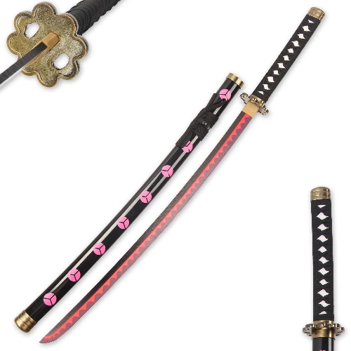 Forgemith Bamboo Anime Cosplay Swords：Roronoa Zoro/Kitetsu/Yama Enma/Trafalgar Law/Kozuki Oden/Edward Newgate,About 40.75/59 Inches,Anime Original Texture,for Role-Playing,Stage Performance and Gift - B-Shusui-40.75 inches