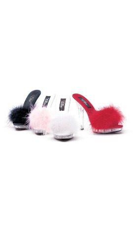 5" Marabou Slipper | Red / 11