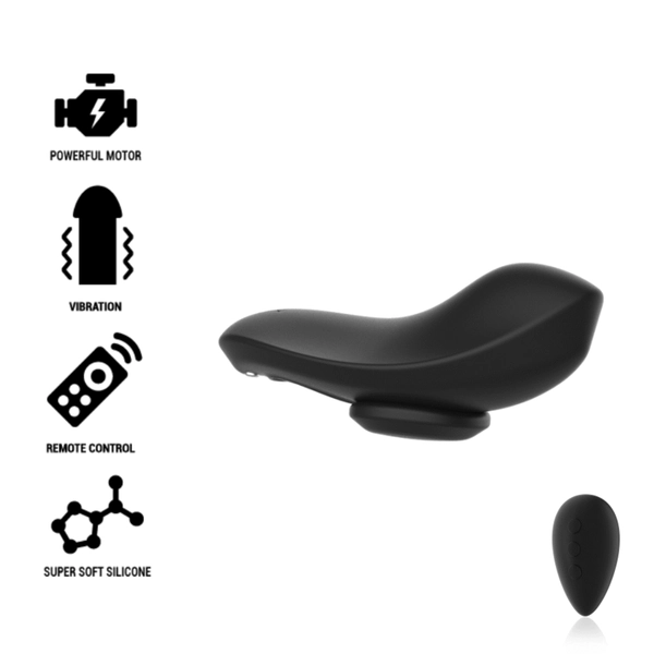 BLACK&SILVER - PRESTON BLACK RECHARGEABLE SILICONE VIBRATOR PANTIE