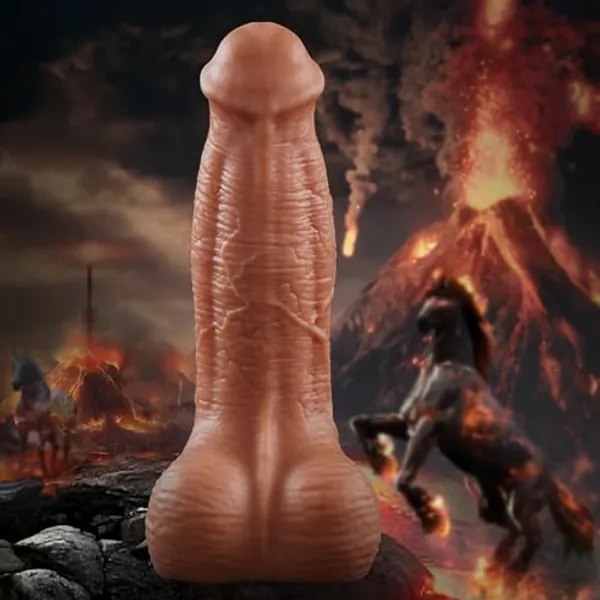 14inch Extra Large Horse Dildo, 3.85'' Diameter Huge Thick Dildo Monster Big Dildos with Strong Suction Cup for Anal Play, Silicone Animal Fantasy Dildo Anal Plug Sex Toy for Women Men Gay
