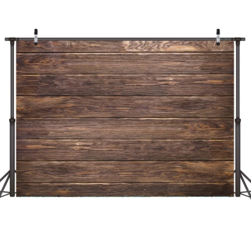LYWYGG 7x5ft Thin Vinyl Brown Wood Backdrop Photographers Retro Wood Wall Background Cloth Seamless CP-19