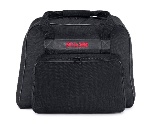 SINGER | Machine Carrying Case, Black, Spacious Case Fits Most Standard Sewing Machines and Sergers, Fully-Padded Interior, Durable Canvas Exterior, Easy Zip, Large Front Pocket, Easy Transport - Black