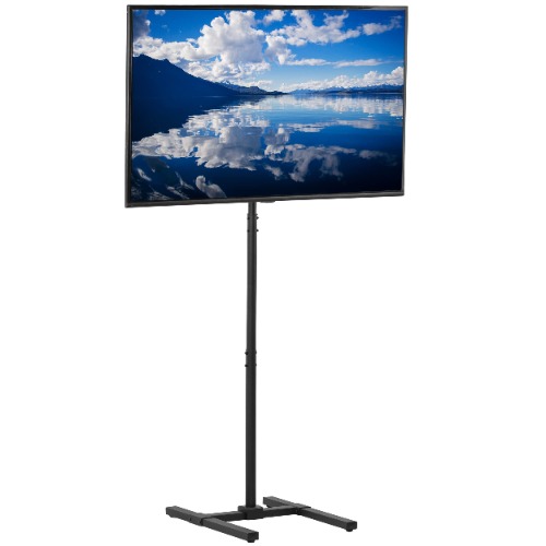 VIVO Extra Tall TV Floor Stand for 13 to 50 inch Screens up to 44 lbs, LCD LED OLED 4K Smart Flat, Curved Monitor Panels, Max VESA 200x200, Tall Pole for Treadmills and Ellipticals, Black, STAND-TV17 - 70.1" pole