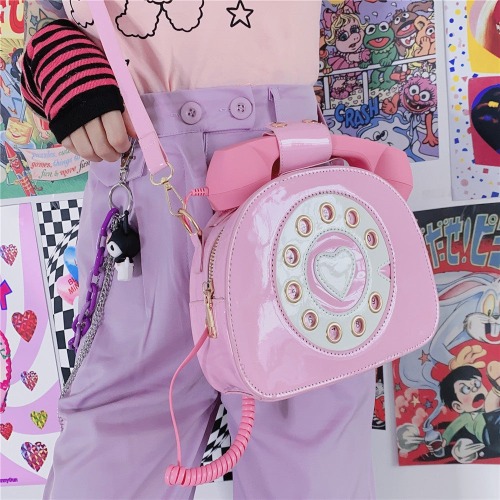 Rotary Phone Handbag - Pink