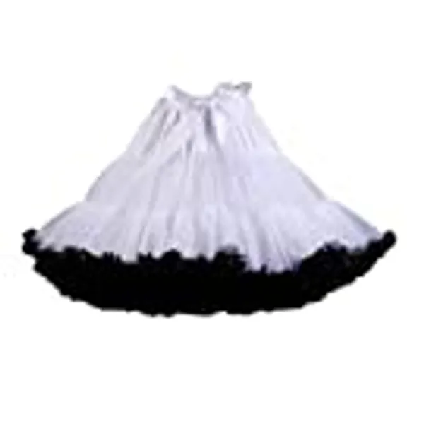 Colyanda Womens 3-Layered Pleated Tulle Petticoat Tutu Puffy Party Cosplay Skirt