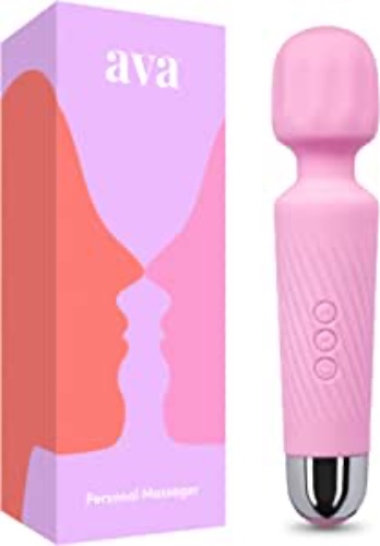 Rechargeable Vibrator Wand - 20 Patterns & 8 Speeds - [ G Spot Vibrators ] Clit Vibrator | Sex Toys | Vibrator for Her Pleasure | Personal Wand Massager | Quiet & Small Female Adult Toys - Light Pink - Light Pink
