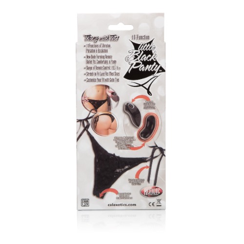 Remote Control 10-Function Little Black Panty - Thong