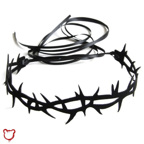Gothic Thorn Choker - Black - Black