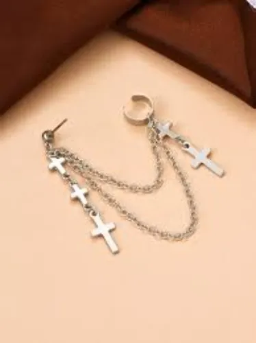 1pc Cross Decor Earring 