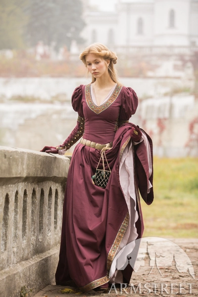 “Princess in Exile” dress | Burgundy cotton