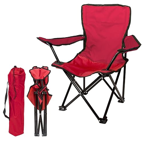 Pacific Play Tents Ruby Red Kids Super Folding Chair, 14" L x 14" W x 23.5" H - Ruby Red