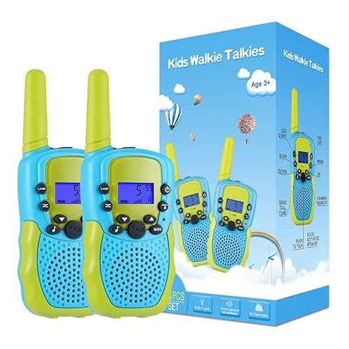 Selieve Toys for 3-12 Year Old Boys Girls, Easter Basket Stuffers, Walkie Talkies for Kids 22 Channels 2 Way Radio Toy with Backlit LCD Flashlight, 3 Miles Range for Outside, Camping, Hiking - Blue