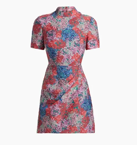 Saloni | Draped Floral Minidress