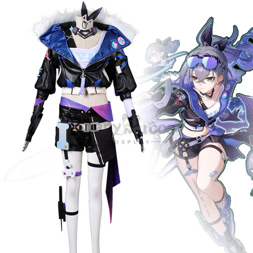 【In Stock】Game Honkai: Star Rail Cosplay Stellaron Hunters Silver Wolf Cosplay Costume - S