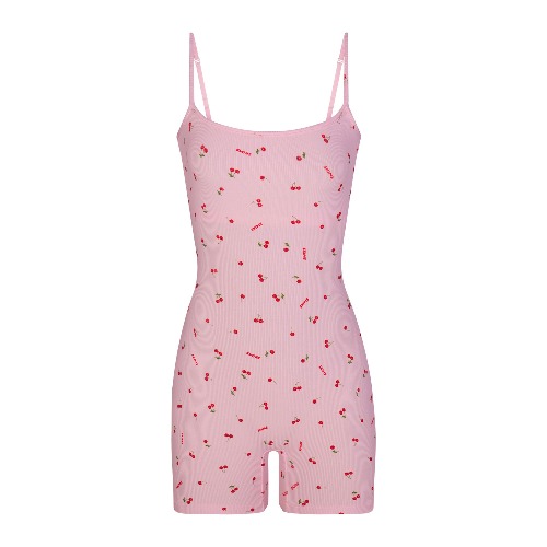 SOFT LOUNGE SCOOP ONESIE | CHERRY BLOSSOM PRINT
