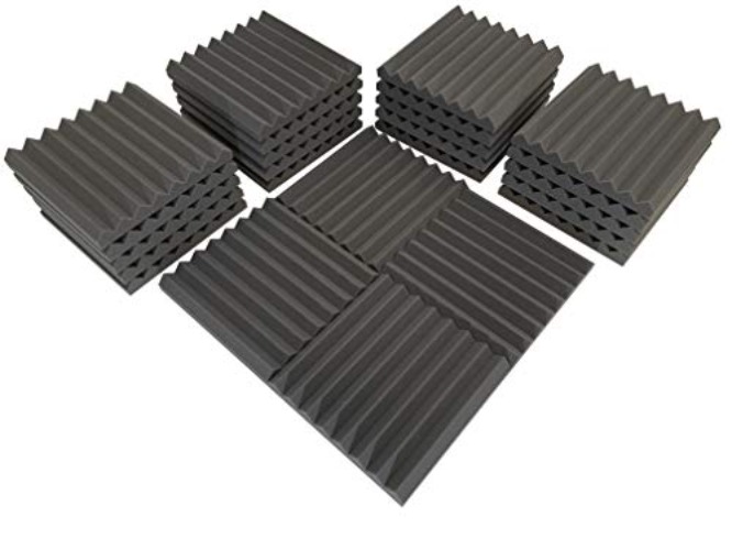 Advanced Acoustics 12" (305mm) Wedge Acoustic Studio Foam Treatment 24 Tile Pack 0.60 NRC Covering 24sqft (2.23m2)