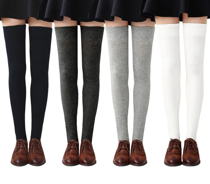 Womens Thigh High Socks Cotton Striped Over the Knee Socks Long Knee High Socks for Women …
