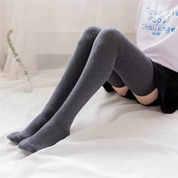 EXTRA LONG 80CM Thigh High Socks, Solid Color Thigh High Stocking, Unisex Over Knee Stocking