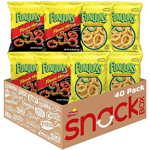 Funyuns Onion Flavored Rings, Variety Pack, 0.75 Ounce (Pack of 40) - Variety Pack - 40 Count (Pack of 1)
