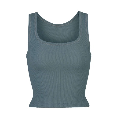 COTTON RIB TANK | KYANITE / S