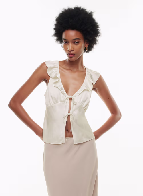 tonka satin blouse | light birch / S