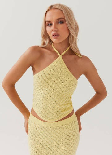 Amanza Knit Top - Lemon | Lemon / XS-S