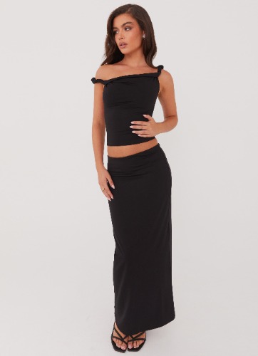 Solace Soul Maxi Skirt - Black | Black / US 4