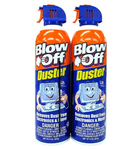 Blow Off Compressed Air Duster Can MAX Professional Cleaner 1111 Non-Toxic 8oz. Stop The Build-up of Dust in Your Electronics, Clogging up The Cooling Fan. Pack of 2 - 