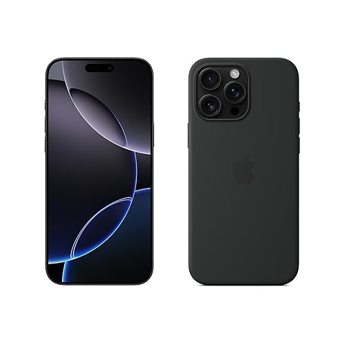 Apple iPhone 16 Pro MAX (512 GB) - Titanio Negro + Funda de Silicona con MagSafe - Negro - Titanio negro - 512 GB - +Funda negra
