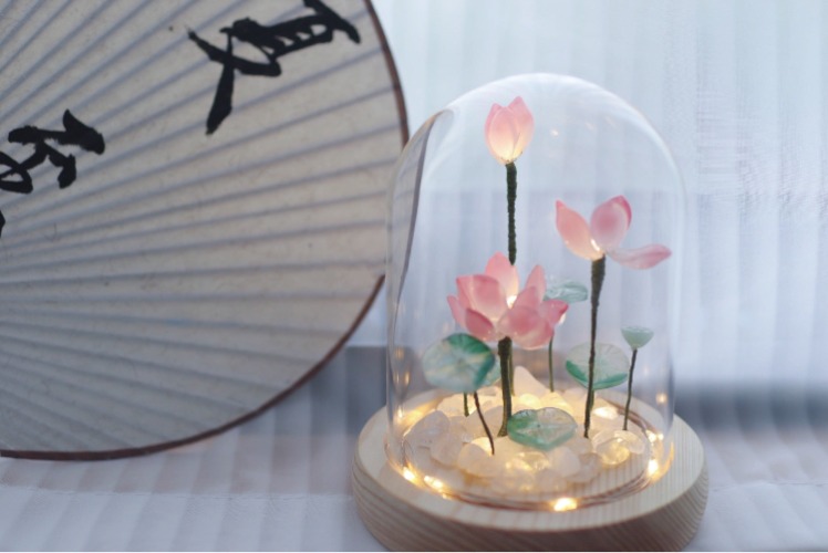 LED Lotus Night Light | Pink
