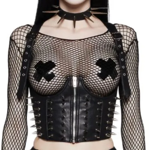 Steel Gaze Underbust Corset | BLACK / Large