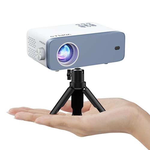 Mini Projector, VOPLLS 1080P Full HD Supported Video Projector, Portable Outdoor Home Theater Movie Projector, 50% Zoom, Compatible with HDMI, USB, AV, Smartphone/Tablet/Laptop (Small Projector) - Small Projector