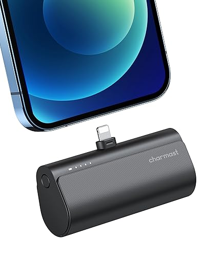Charmast Small Portable Charger 5000mAh, Ultra-Compact 20W PD Fast Charging Power Bank Mini Battery Pack Compatible with iPhone 14/14 Pro Max/13/13 Pro Max/12/12 Pro Max/11/XR/X/8/7/6, and More - Black