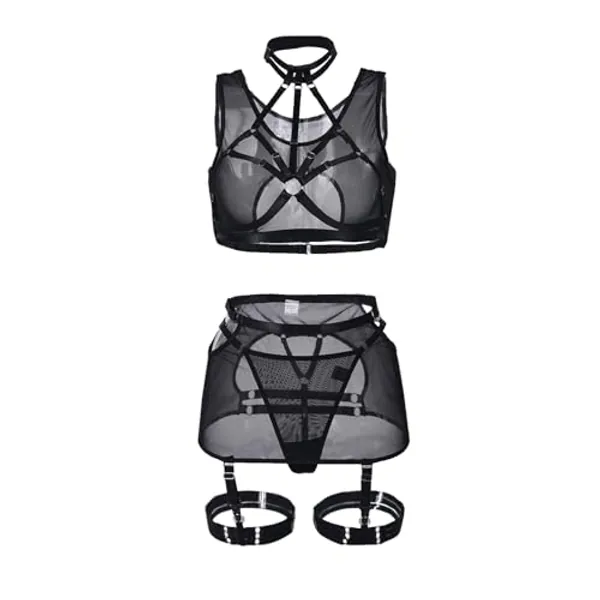 HHX Women Lingerie Sexy Lace Teddy Babydoll Fishnet Bodysuit Nightie