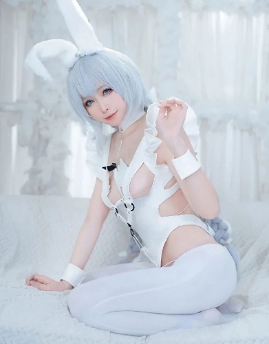 Angel Bunny Bodysuit Cosplay Set - S