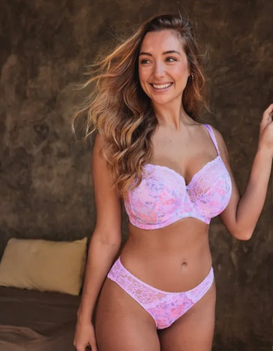 Jasmine Bra and Knicker Set - Petal Pink