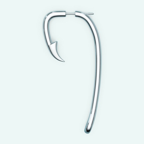 Fish Hook Earring - Silver / Pair