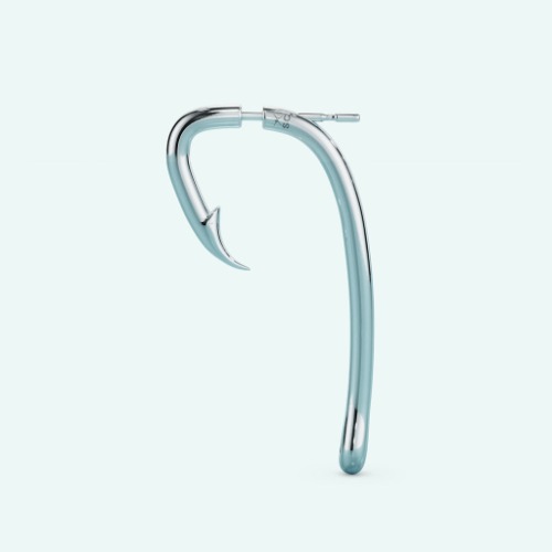 Mini Fish Hook Earring - Silver / Pair