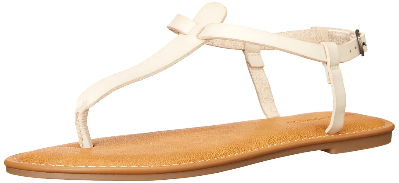 Amazon Essentials Women's Casual Thong Sandal with Ankle Strap - 7 Light Beige