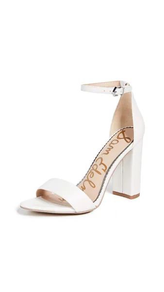 Sam Edelman Women's Yaro Suede Sandals - 7 Bright White