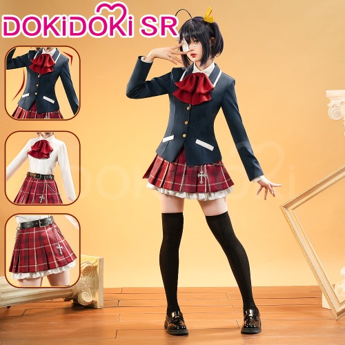 DokiDoki-SR Anime  Love, Chunibyo & Other Delusions Cosplay Takanashi Rikka Costume Uniform | Costume Only-L-Order Processing Time Refer to Description Page