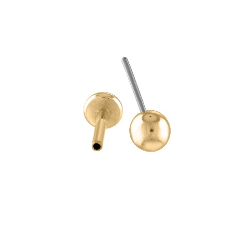Little Sphere Push Pin Flat Back Earring
