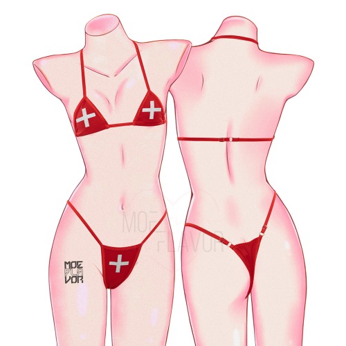 Micro Lingerie - Red / With Cross / 3XL/4XL
