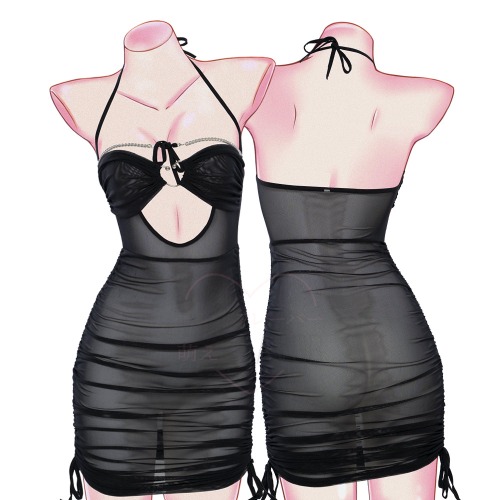 Sheer Devil Medic Dress - Black / 2XL/3XL